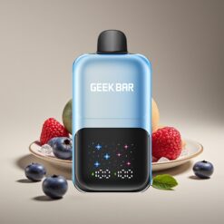 Wholesale Suomi GEEK BAR 2GO 50000 Puffs Mustikka Vadelma Jää 20ml 5% Nikotiinia Interaktiivinen Näyttö