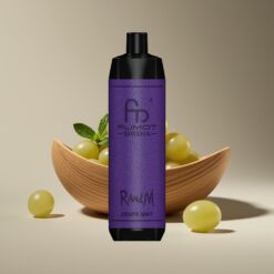 Wholesale Suomi RandM Fumot Shisha 10000 Puffs Viinirähkä Mint LED Mesh 18ml Type-C 0.5% Nikotiini