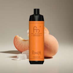 Wholesale Suomi RandM Fumot Shisha 10000 Puhallusta Persikka-Jää 18ml 850mAh Type-C Mesh