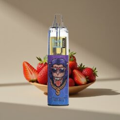 Wholesale Suomi RandM Fumot Tornado 7000 Pussit Mansikka-Punainen Härkä 14ML Mesh Type-C RGB Ilmasäätö