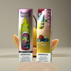 Wholesale Suomi RandM Fumot Tornado 9000 Puffs 54 Maku Yhdistelmä Jääpuikko Mesh Näyttö 850mAh