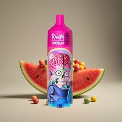 Wholesale Suomi RandM Fumot Tornado 9000 Puffs 850mAh 18ml Vesimeloni Skittles Mesh RGB 54 Makua