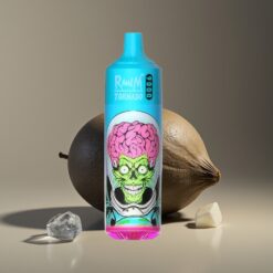 Wholesale Suomi RandM Fumot Tornado 9000 Puffs Musta Lohikäärme Jää Mesh Coil RGB Näyttö 18mL 54 Makua