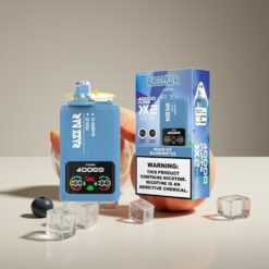 Wholesale Suomi Razz Bar 40000 Puffs Persikka Jää - Mustikka Jää Näyttö Verkkokäämitys 1.0Ohm 2 650mAh Type-C