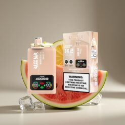 Wholesale Suomi Razz Bar 40000 Puhallus Kertakäyttöinen Höyrystin Vesimeloni-Jää - Cola-Jää Näyttö 1.0Ohm 2 Käämikuitu 650mAh Type-C
