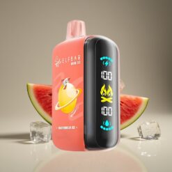 ELF BAR RAYA D3 25000 Pussit Käytettä Vesimeloni-Jää Näyttö & Type-C