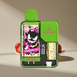 Wholesale Suomi Aivono Aim-Tank 9500 Pussit Mansikka Kiwi 18ml 650mAh LCD 1.2ohm Mesh