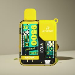 Wholesale Suomi Aivono Aim-Tank 9500 Pussit Sitruuna Minttu 18ml 650mAh LCD 1.2ohm Mesh